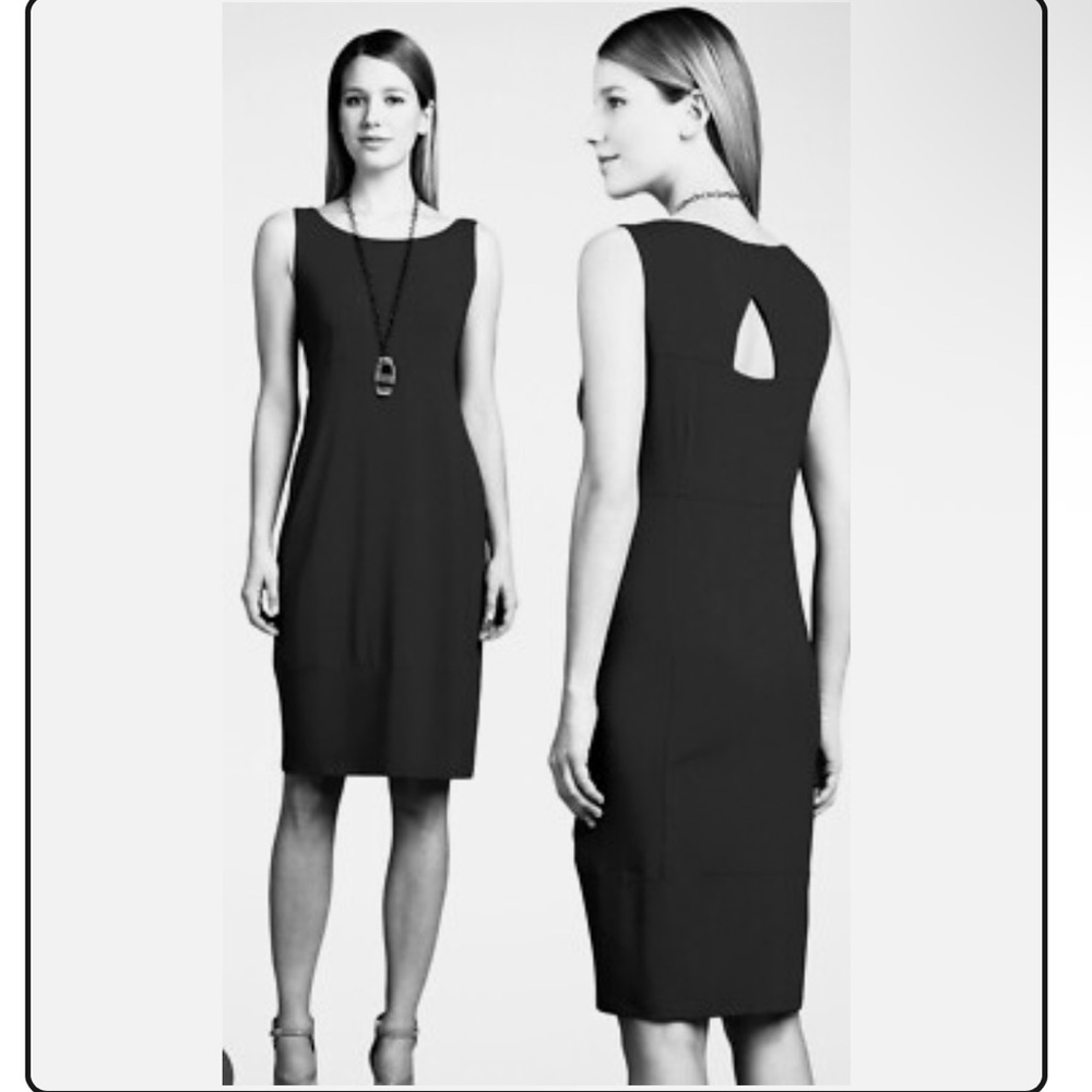 Eileen Fisher Black Sleeveless Jersey Knit Stretchy Dress - XS